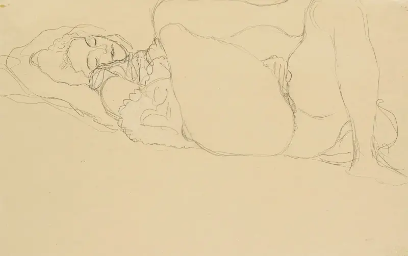 Akt (Nude) av Gustav Klimt