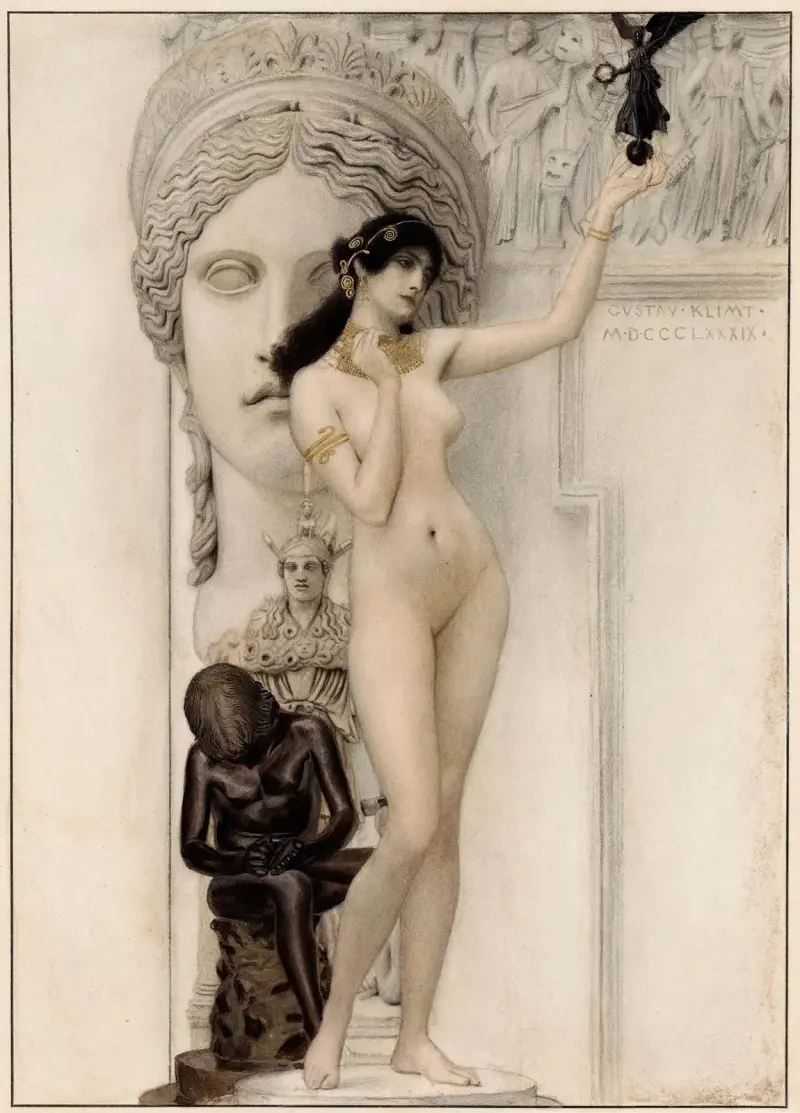 Allegory of Sculpture av Gustav Klimt