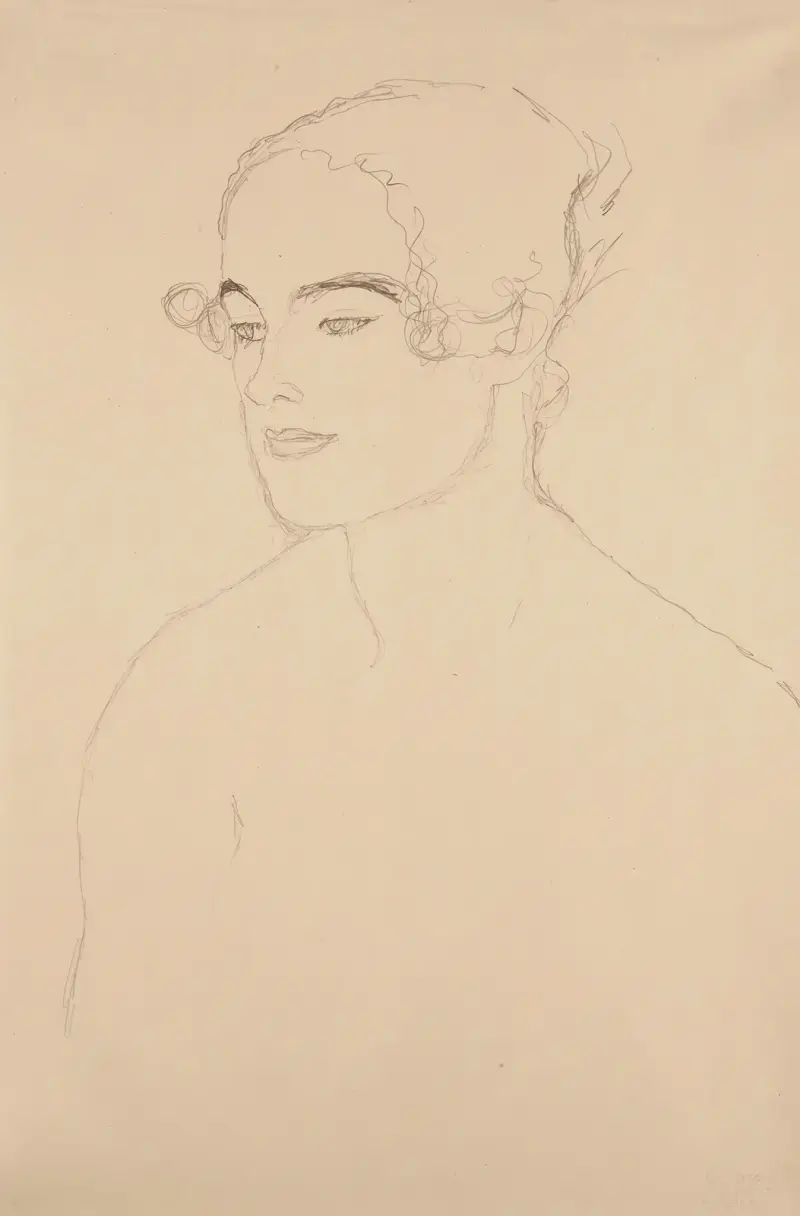 Brustbild nach links (torso facing left) av Gustav Klimt