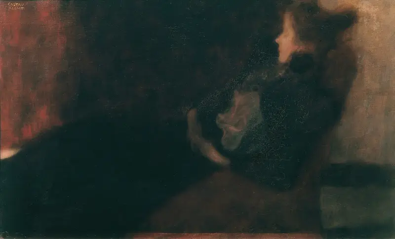 Dáma u krbu, Gustav Klimt