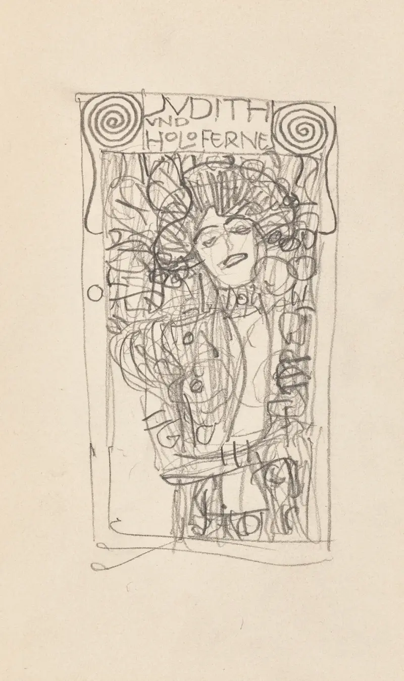 Draft for the painting ‘Judith I’ av Gustav Klimt