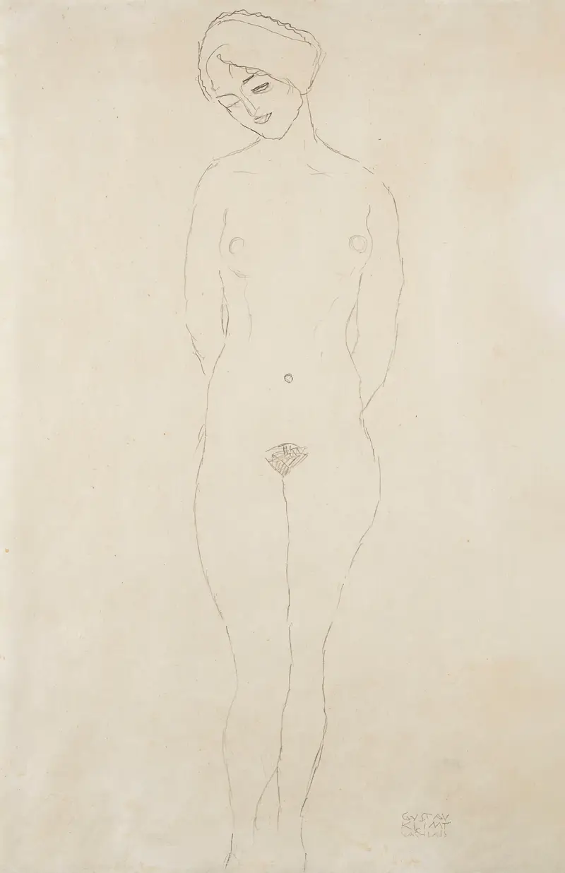 Studium do „Die Freundinnen”, Gustav Klimt