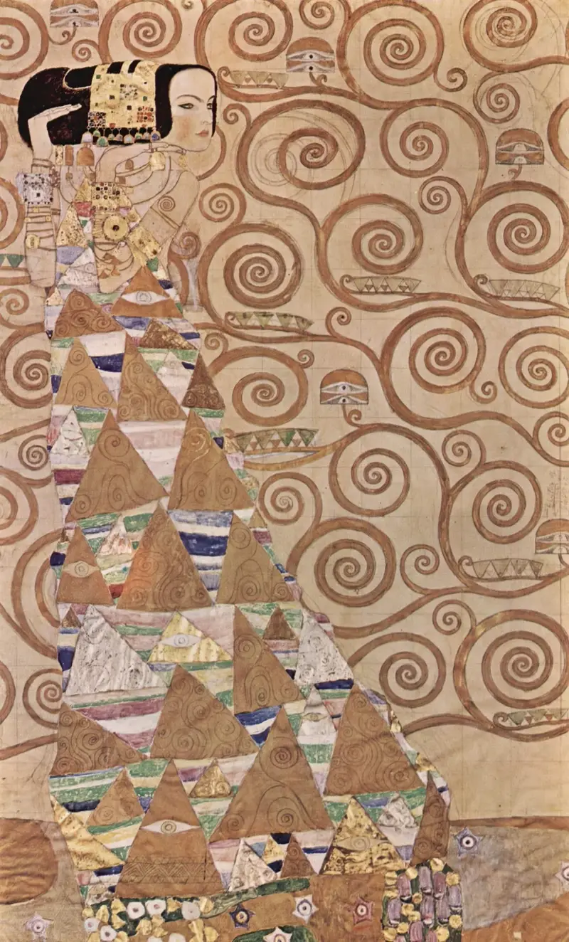 Expectation (from Tree of Life) av Gustav Klimt
