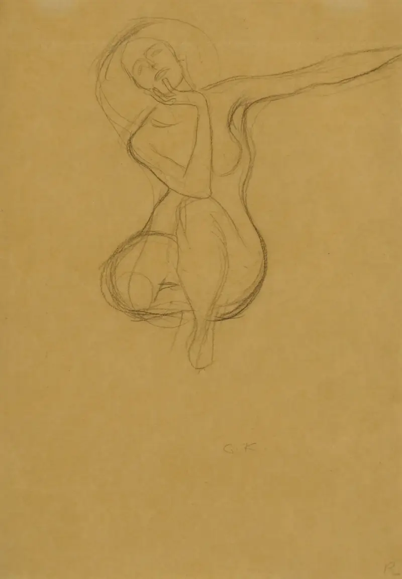 Hockender weiblicher Akt von Gustav Klimt