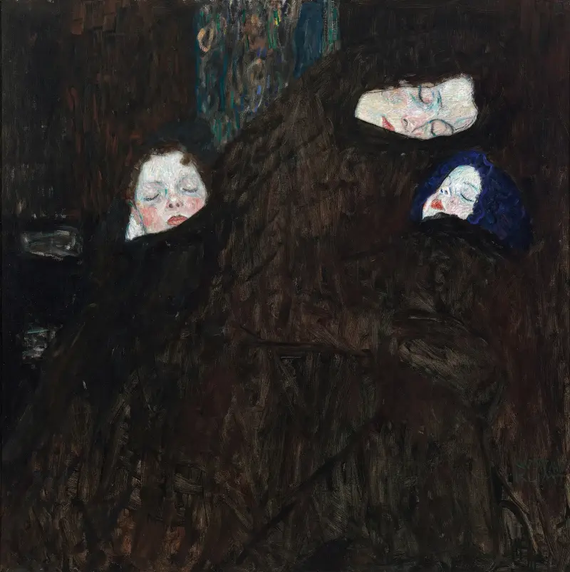 Mother with two children (family) av Gustav Klimt