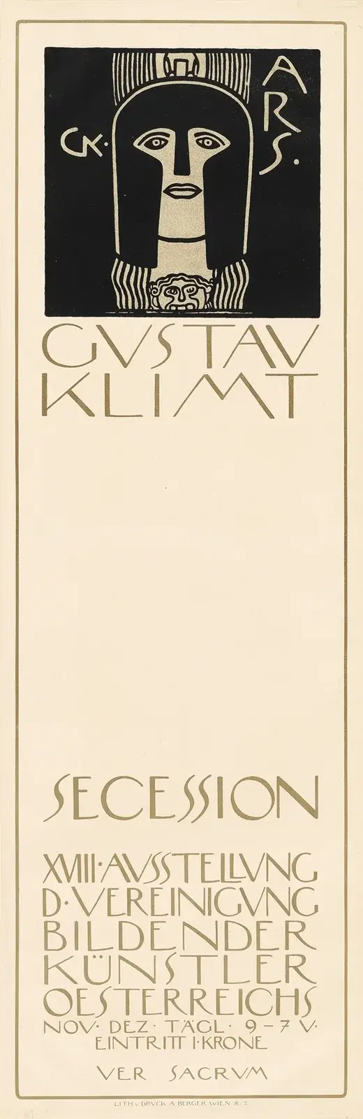 Plakat der 18. Ausstellung der Secession von Gustav Klimt