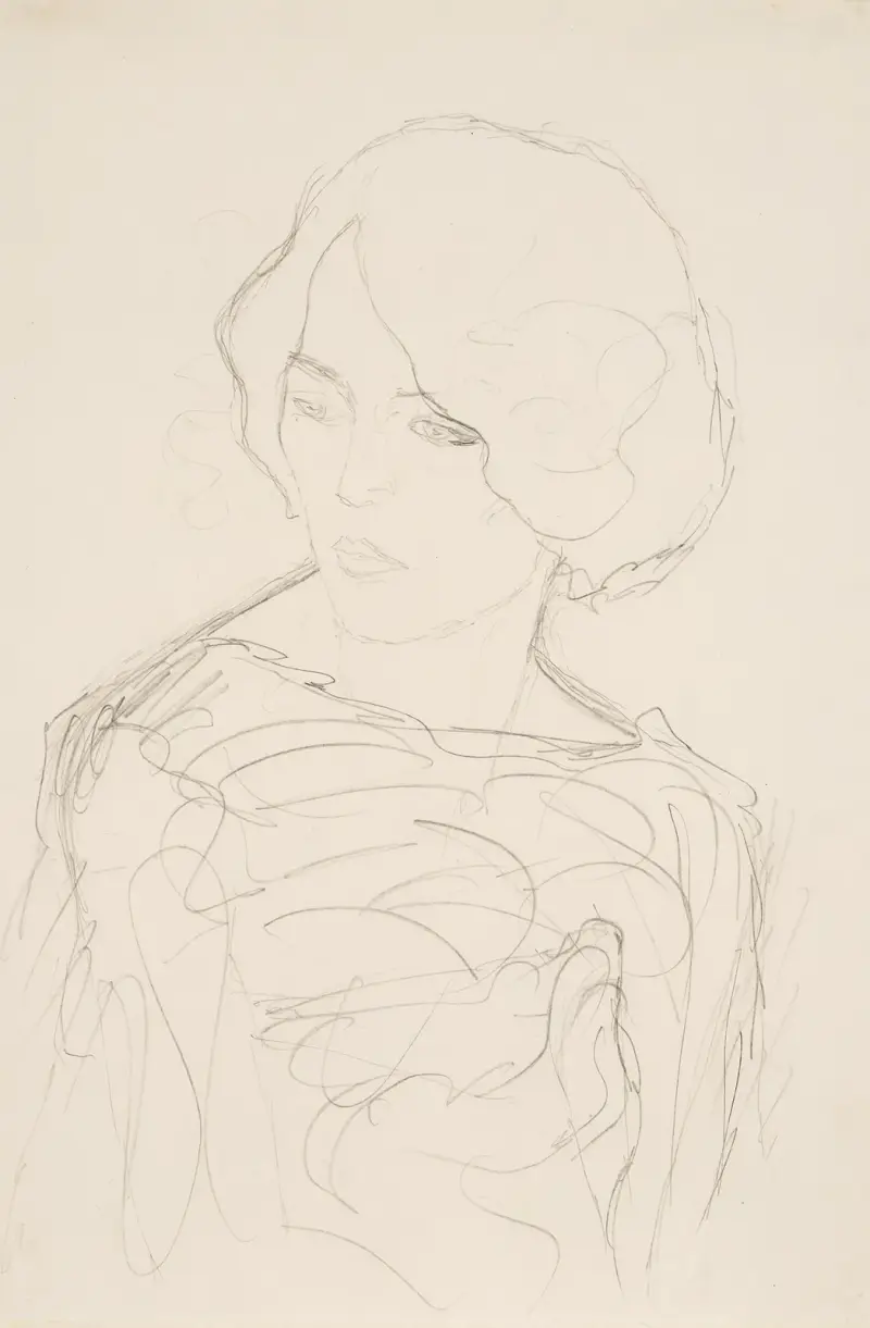 Porträtt av en dam, 1916 av Gustav Klimt