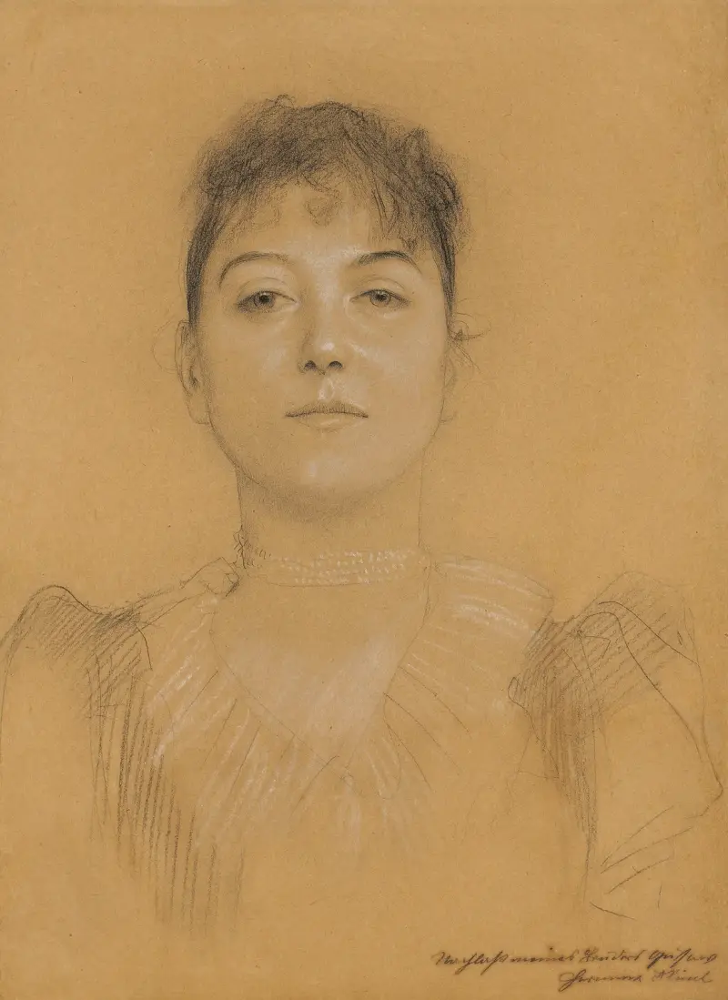 Portrét ženy, 1890 – č. 2, Gustav Klimt