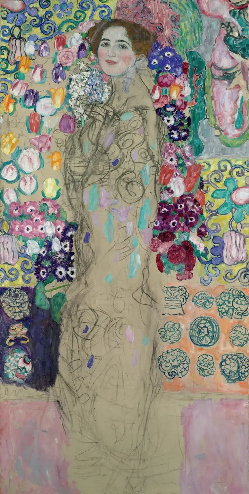 Postumt porträtt av Ria Munk III av Gustav Klimt
