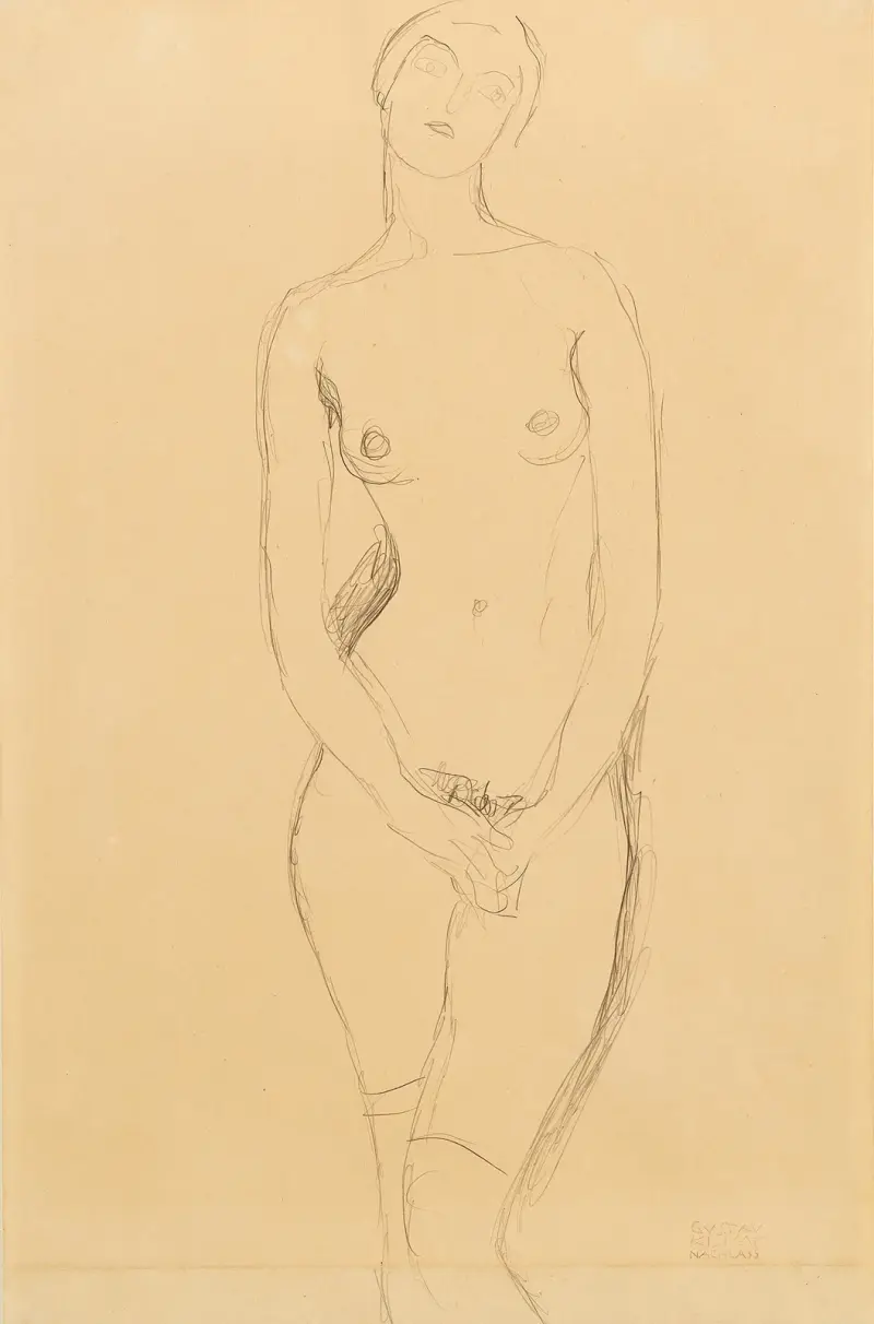 Stojící ženský akt, 1916, Gustav Klimt