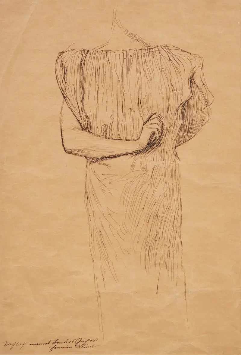 Stehende von vorne av Gustav Klimt