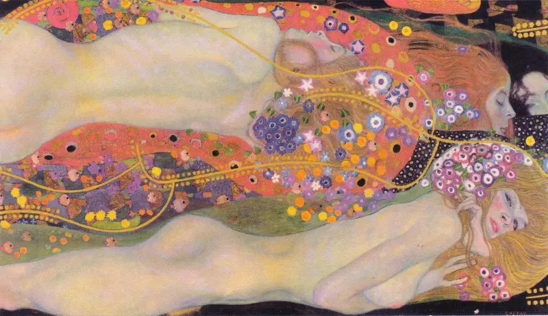 Water Serpents II av Gustav Klimt