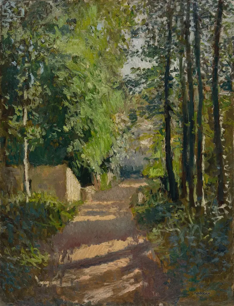 Allee im Wald, Normandie von Gustave Caillebotte