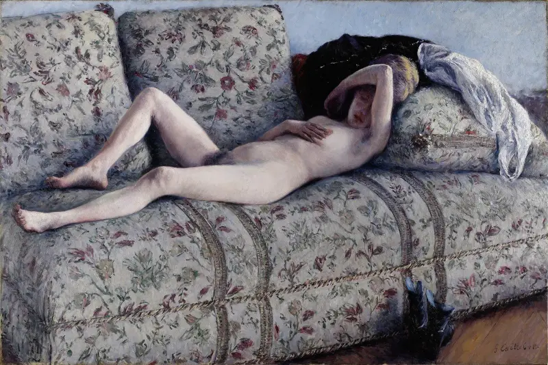 Akt auf einem Sofa von Gustave Caillebotte