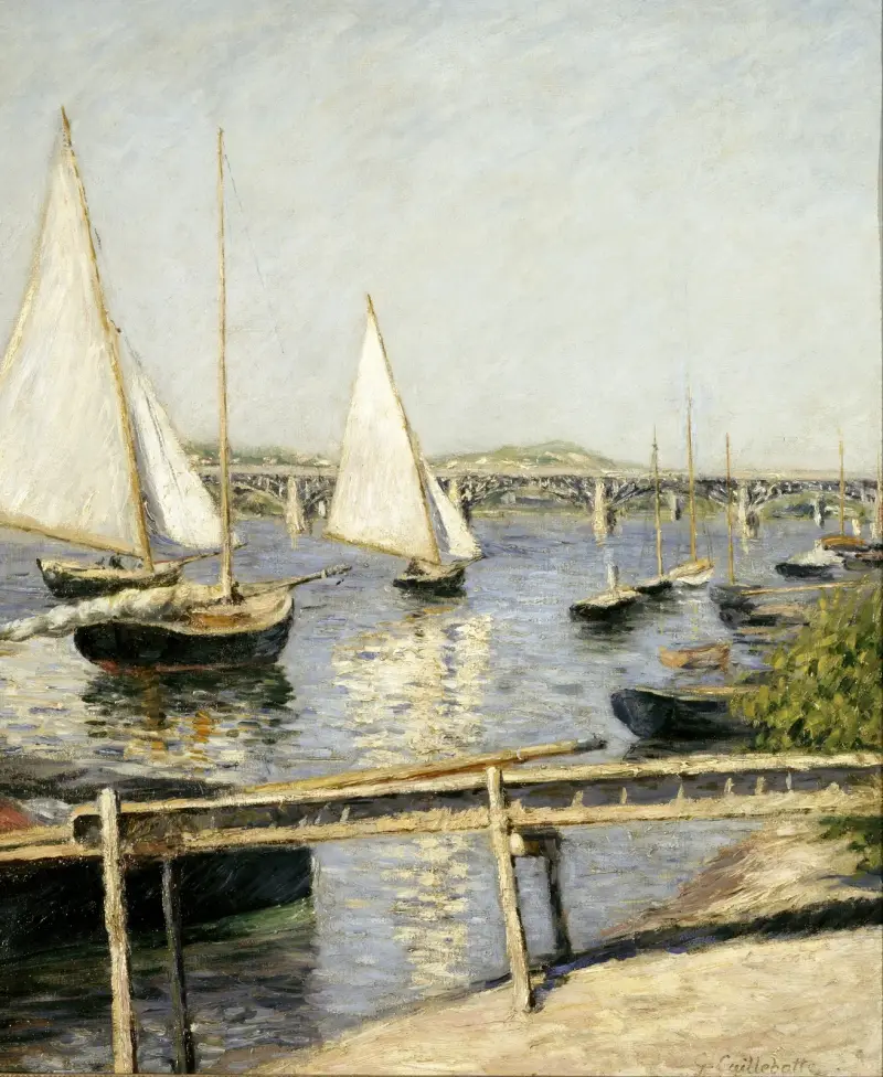 Sailing Boats at Argenteuil av Gustave Caillebotte