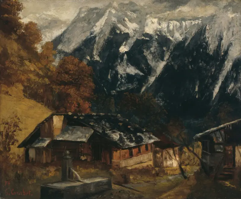 An Alpine Scene av Gustave Courbet