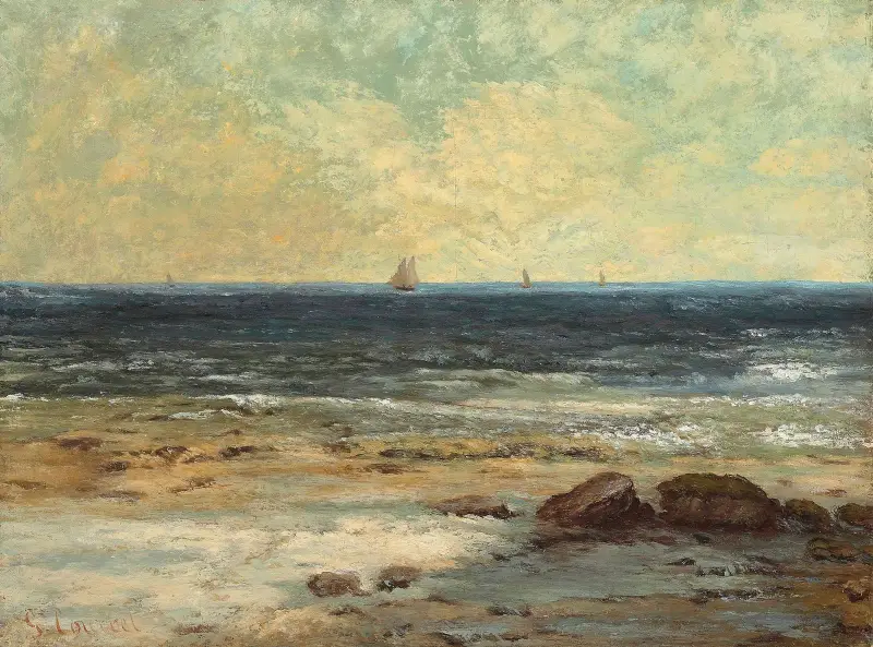 Meeresufer in Palavas von Gustave Courbet