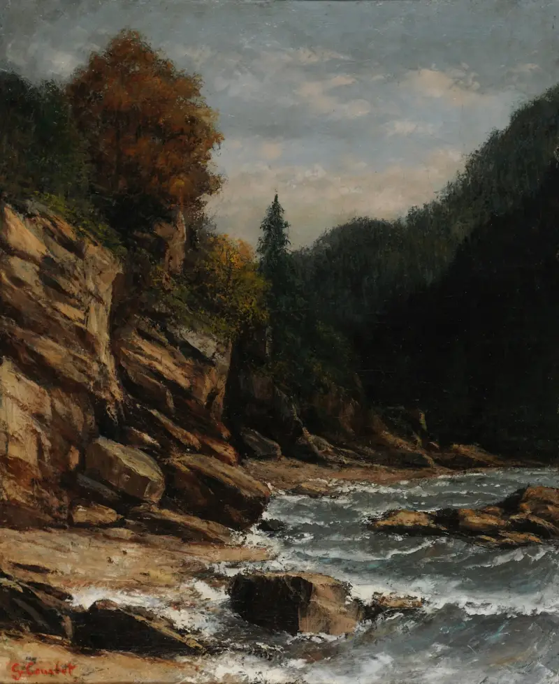 Bords du lac Léman av Gustave Courbet