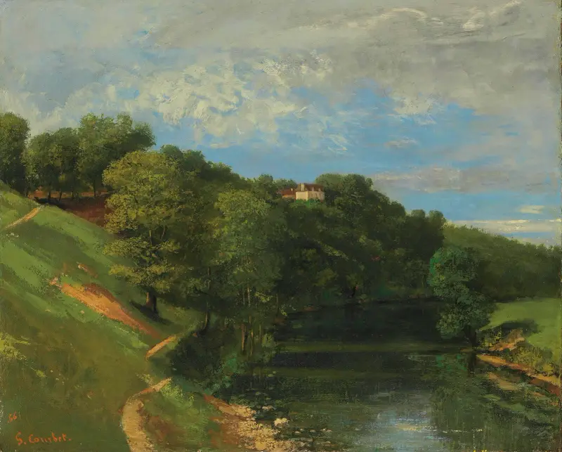 Slott vid floden av Gustave Courbet