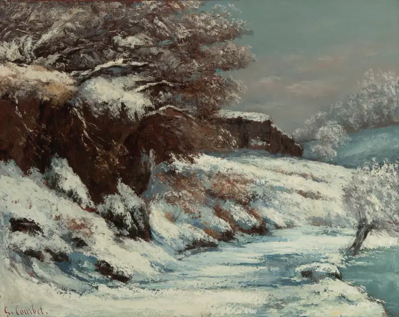 Efekt śniegu, Gustave Courbet
