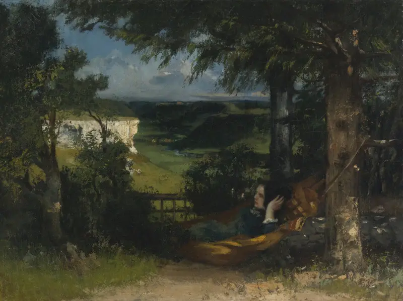 Kvinna i hängmatta av Gustave Courbet