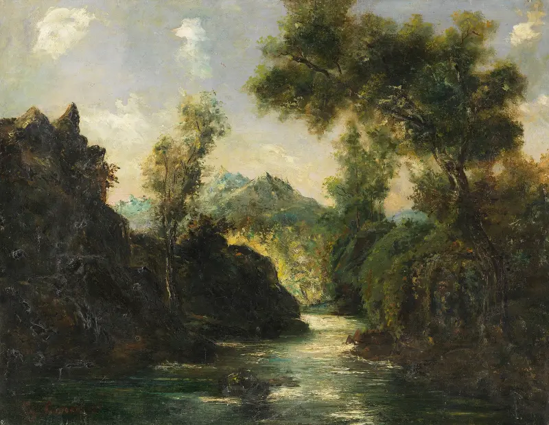 In den Schweizer Alpen von Gustave Courbet