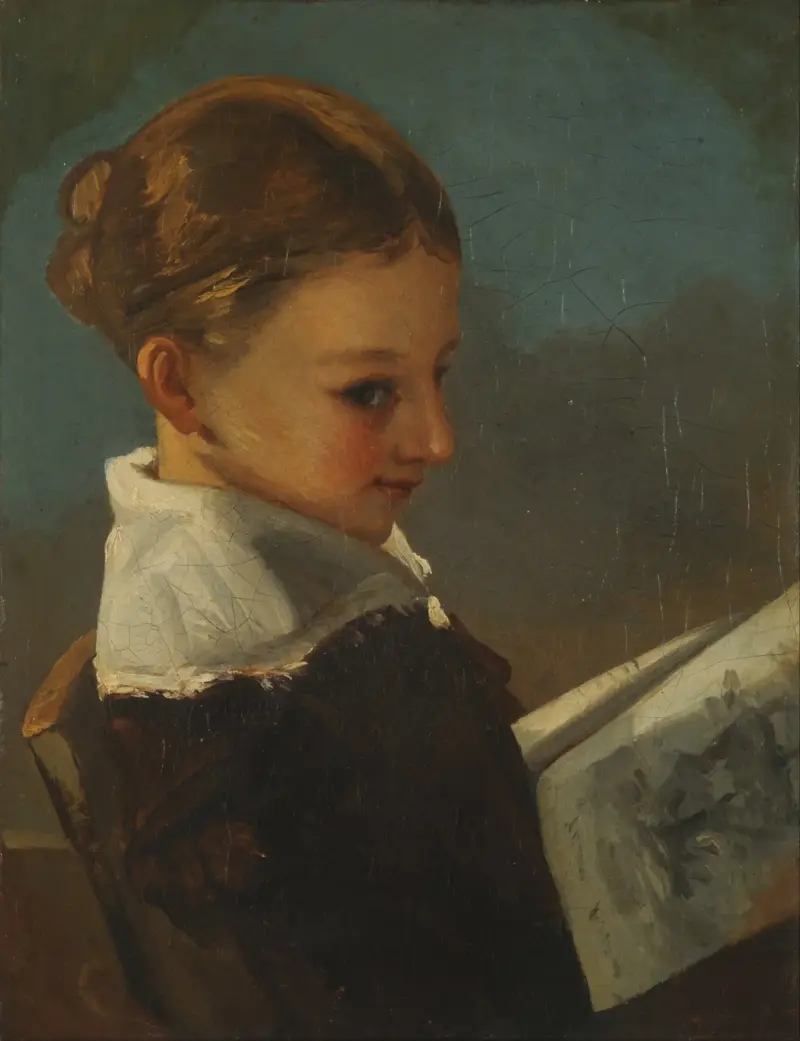Juliette Courbet im Alter von zehn Jahren von Gustave Courbet