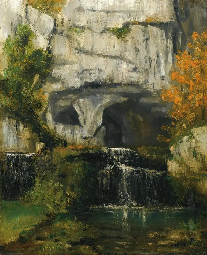 La Source Du Lison av Gustave Courbet