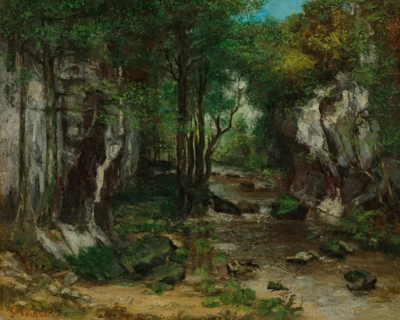 Bäcken i Puits Noir av Gustave Courbet