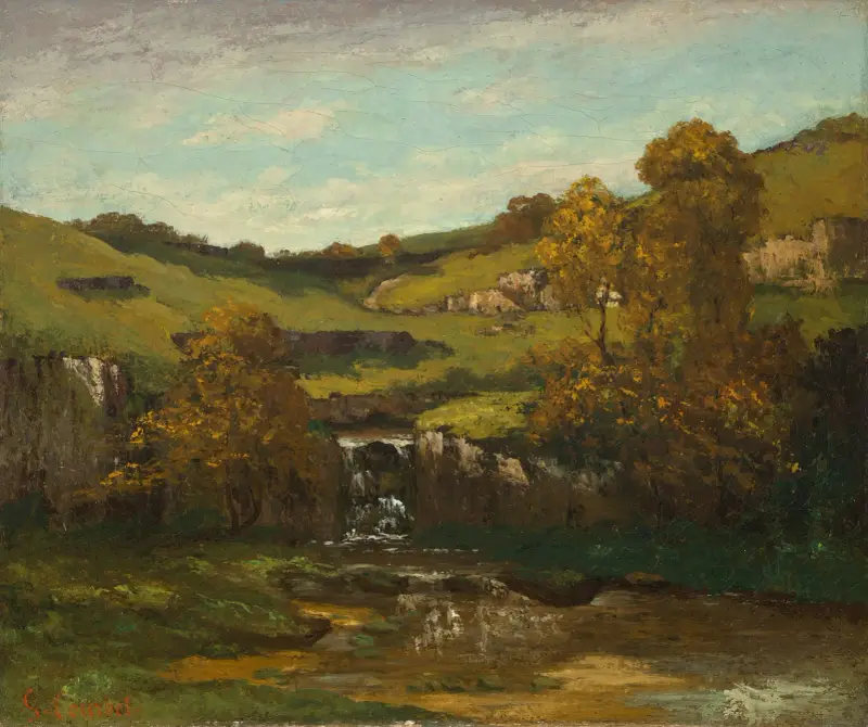 Les sources de la Loire av Gustave Courbet