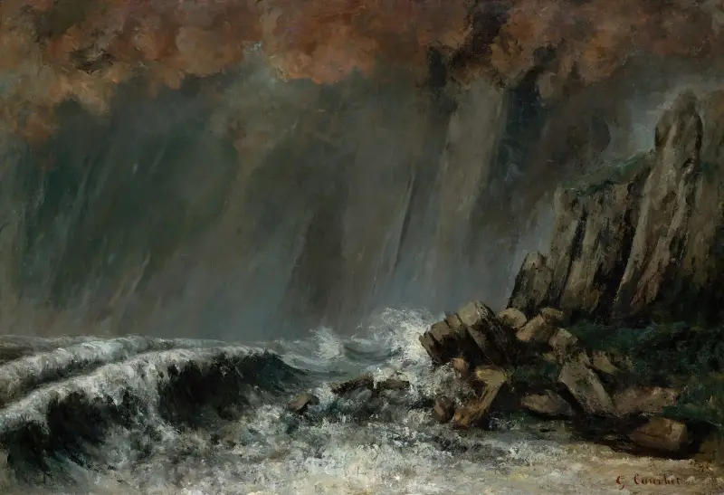Marine; Die Wasserhose von Gustave Courbet