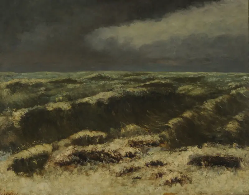 Wzburzone morze, Gustave Courbet