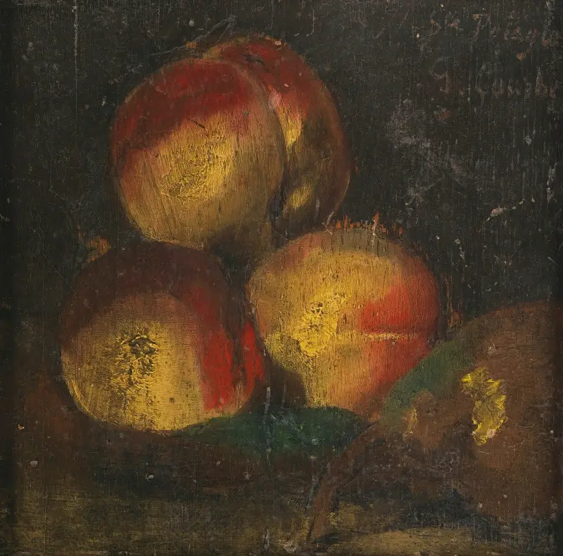 Stilleben med tre persikor och ett päron av Gustave Courbet
