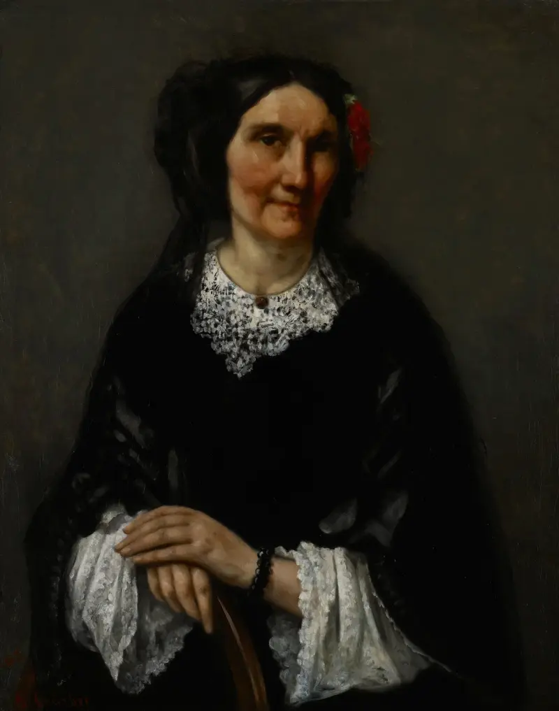 Porträtt av Anika Psalmon, mrs Robin av Gustave Courbet