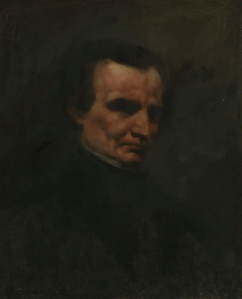 Porträtt av kompositören Hector Berlioz av Gustave Courbet