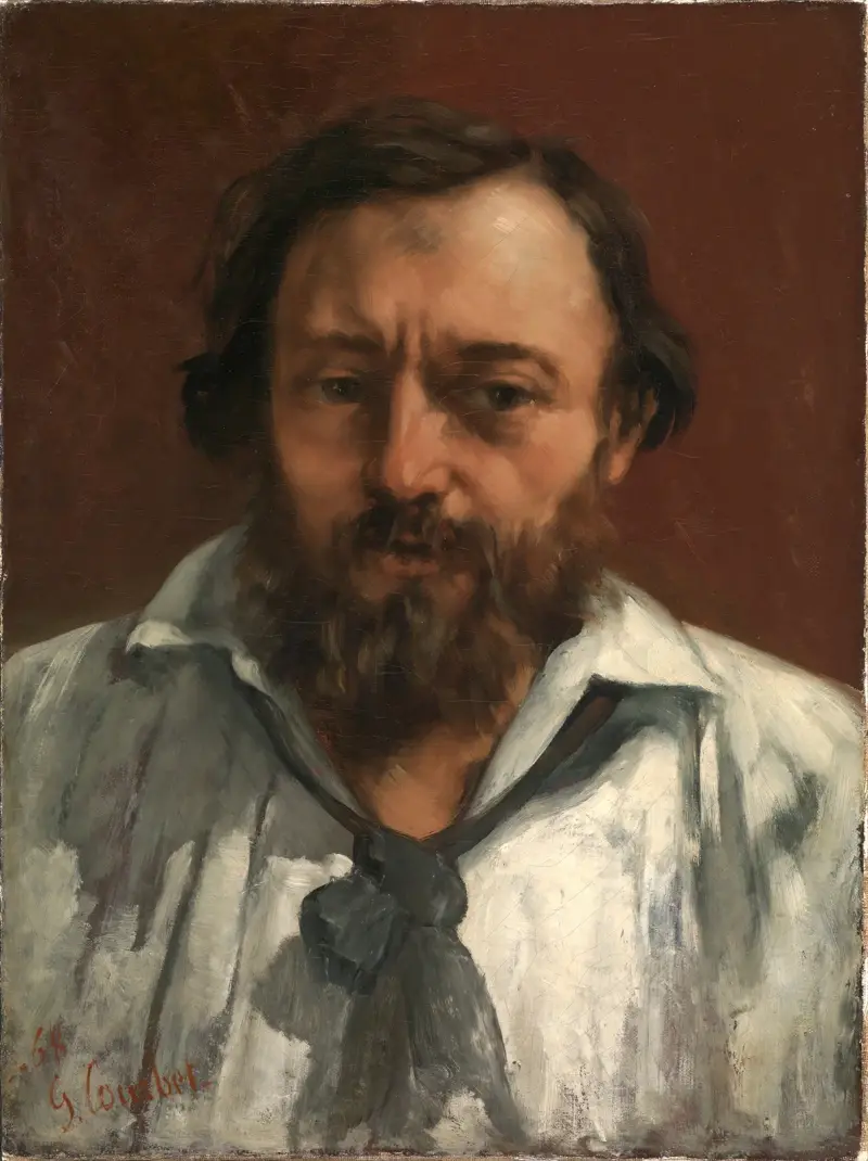 Porträtt av poeten Pierre Dupont av Gustave Courbet