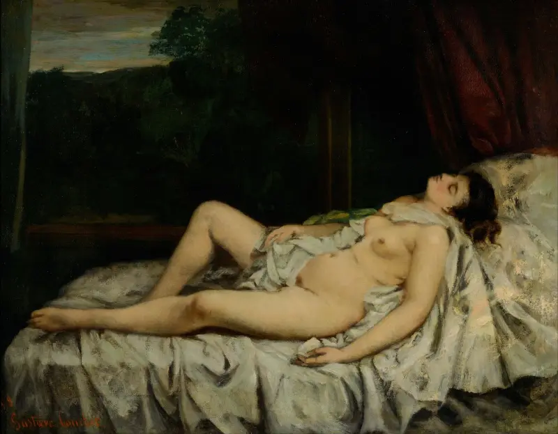 Śpiąca naga, Gustave Courbet