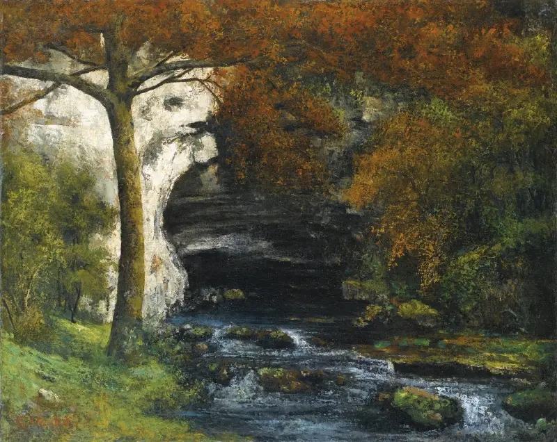 Source de Lison près de Nans av Gustave Courbet