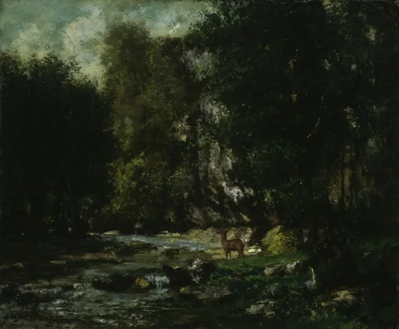 Bäcken i Les Puits-Noir av Gustave Courbet
