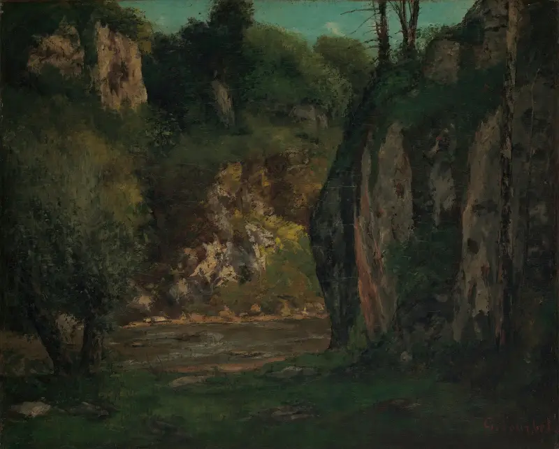 The Hidden Brook av Gustave Courbet