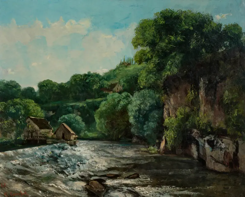 Zapora w pobliżu Ornans, czyli Śluza na Loue, Gustave Courbet
