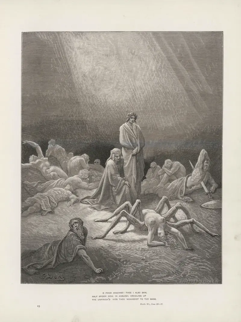 Dantes vision av skärselden och paradiset, plansch 19 av Gustave Doré
