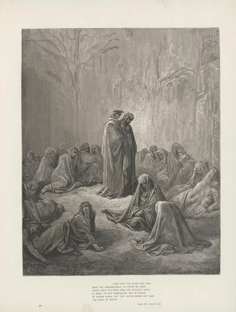 Dantes Vision von Fegefeuer und Paradies, Tafel 20 von Gustave Doré