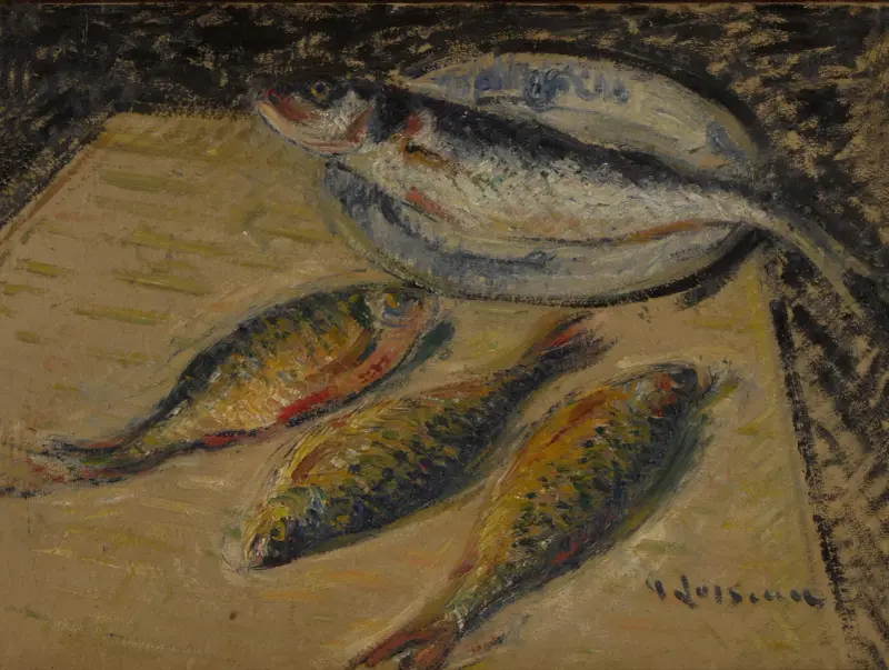 Bar et gardons von Gustave Loiseau