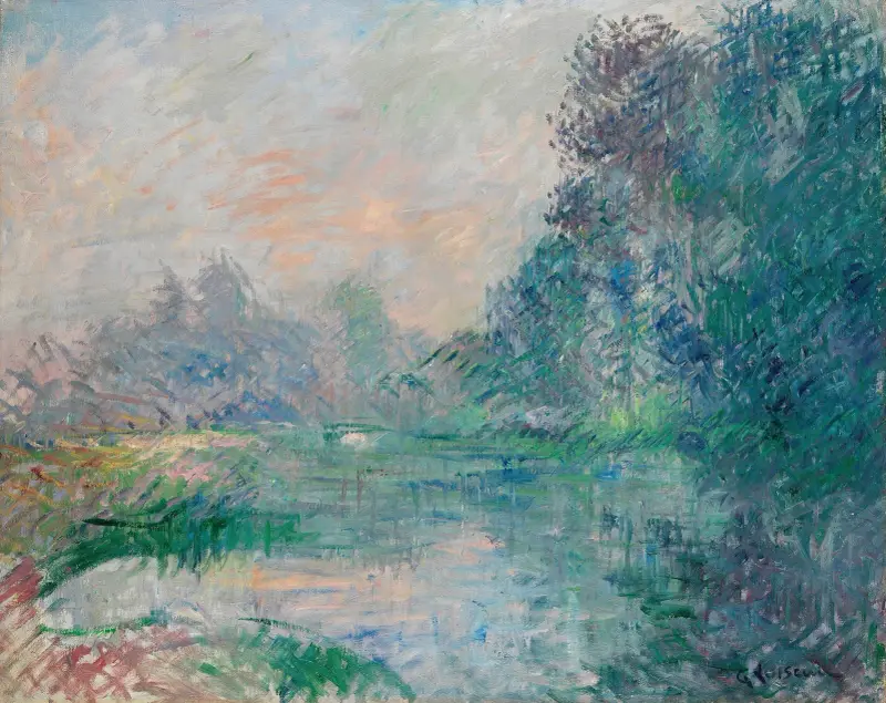 Eures strand, morgoneffekt av Gustave Loiseau
