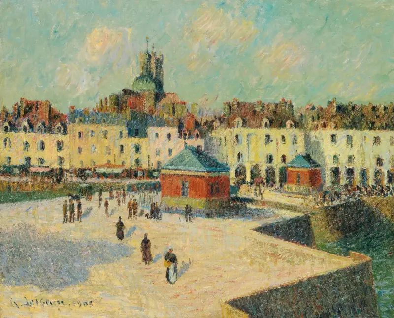 Dieppe, kajen vid Carenage av Gustave Loiseau