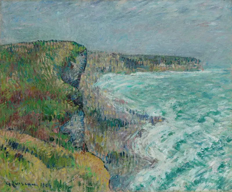 Klipporna vid Yport på vintern av Gustave Loiseau