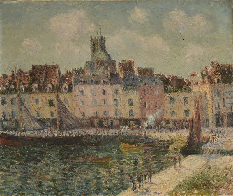 Duquesnekajen i Dieppe av Gustave Loiseau