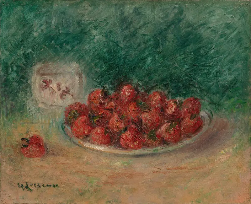 Stilleben med jordgubbar av Gustave Loiseau
