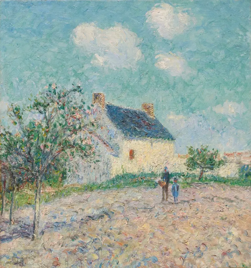 Blommande äppelträd av Gustave Loiseau